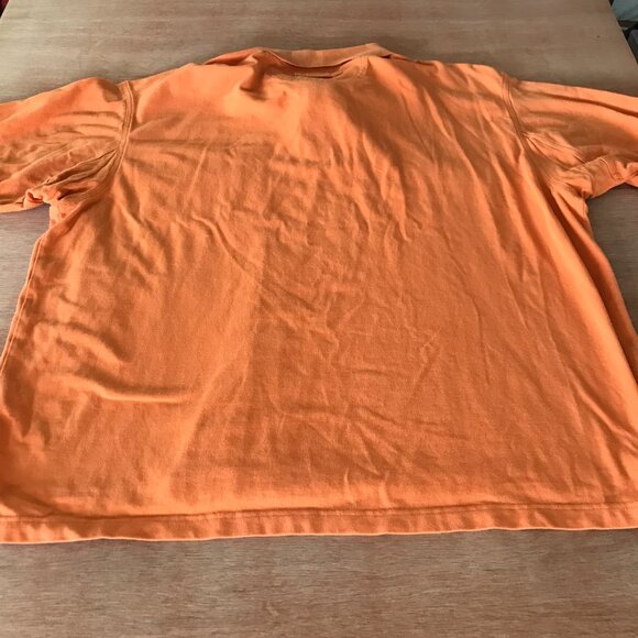 Duluth Trading Polo Workshirt Men 2XL Orange Pocket Short Sleeve Collared 18095 - Picture 2 of 11